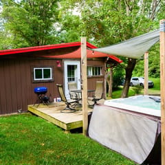 Cozy Creekside Cabin w/sauna and hot tub!